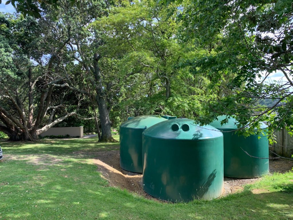 rainwater reclamation tanks water the gardens